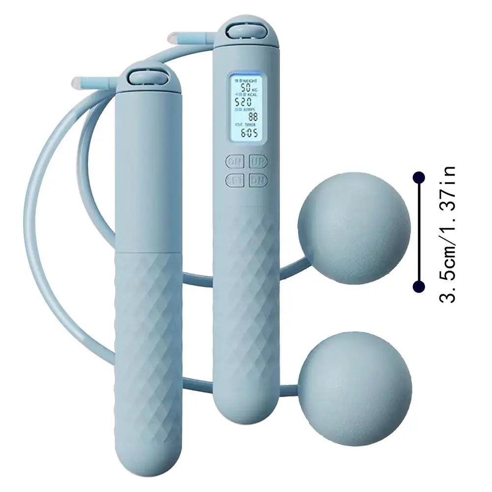 Ropeless Jump Rope with Counter Fitness Weighted Skipping Rope Smart Cordless Ball-Weighted Digital Counting Jump Rope