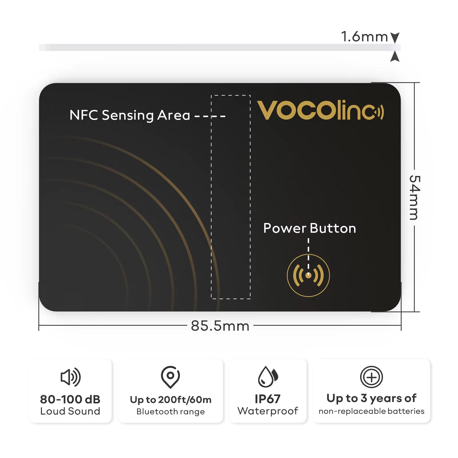 Ultra-Thin Wallet Tracker Card, Smart Tag Wallet Tracker, Bluetooth Pairing Find My Item Finder Anti-Lost Alarm Locator