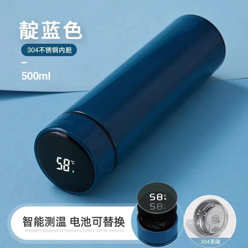 500ML Smart Thermos Water Bottle Stainless Steel Insulation Touch Intelligent Temperature Display Vacuum Flasks Cup Digital Mug