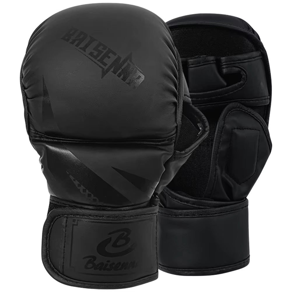 Half Finger Boxing Gloves Thickened Training Gloves PU Leather Kickboxing Gloves Boxing Training Accessories for Adult Children