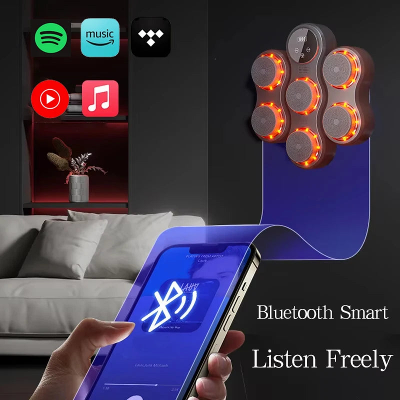 Smart Bluetooth Music Boxing Machine USB Charging Fighting Fitness Home Boxing Wall Target Boxing Trainer Boxing Accessories
