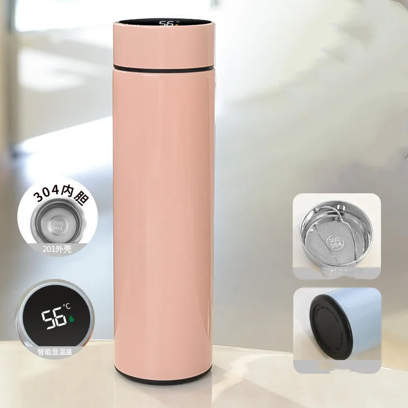 500ML Smart Thermos Water Bottle Stainless Steel Insulation Touch Intelligent Temperature Display Vacuum Flasks Cup Digital Mug