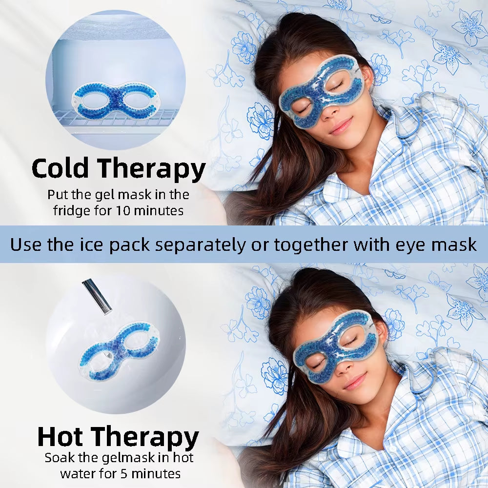 Earphones Bluetooth Wireless Soft Cotton Sleeping Mask with Ice Eye Gel Mask Summer Beauty Sleeping Eye Mask