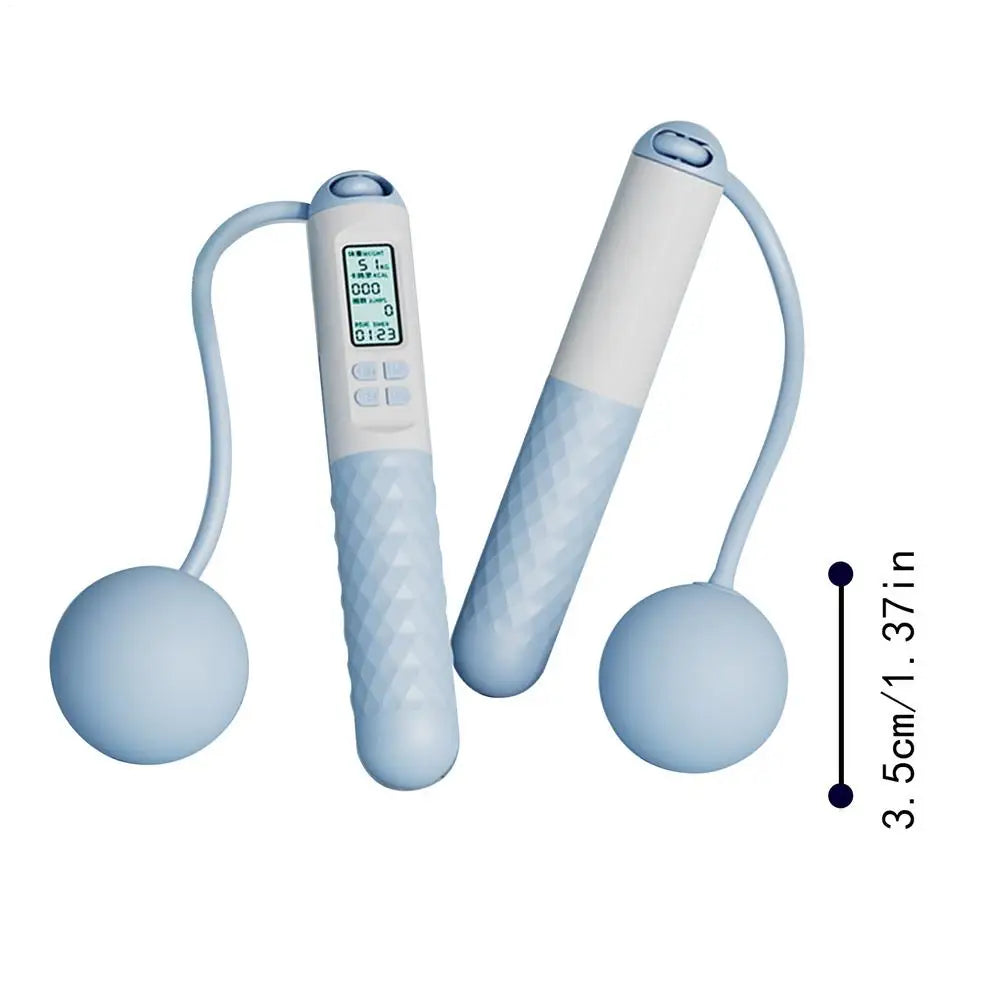 Ropeless Jump Rope with Counter Fitness Weighted Skipping Rope Smart Cordless Ball-Weighted Digital Counting Jump Rope