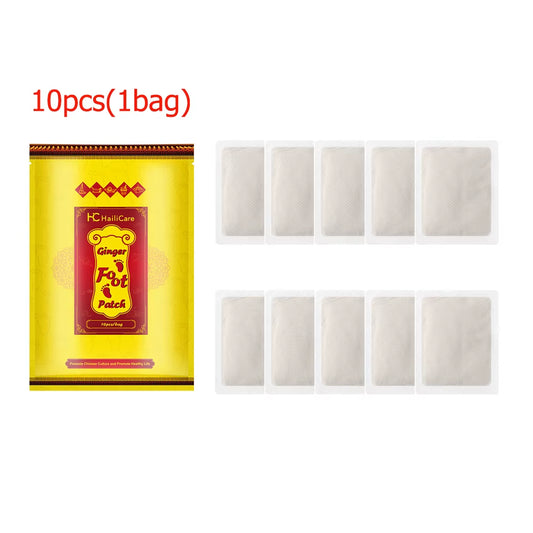 Natural Herbal Ginger Foot Patch Detox Foot Stickers 10/20/30Pcs Weight Loss Relieve Stress Relaxation Deep Cleansing Help Sleep