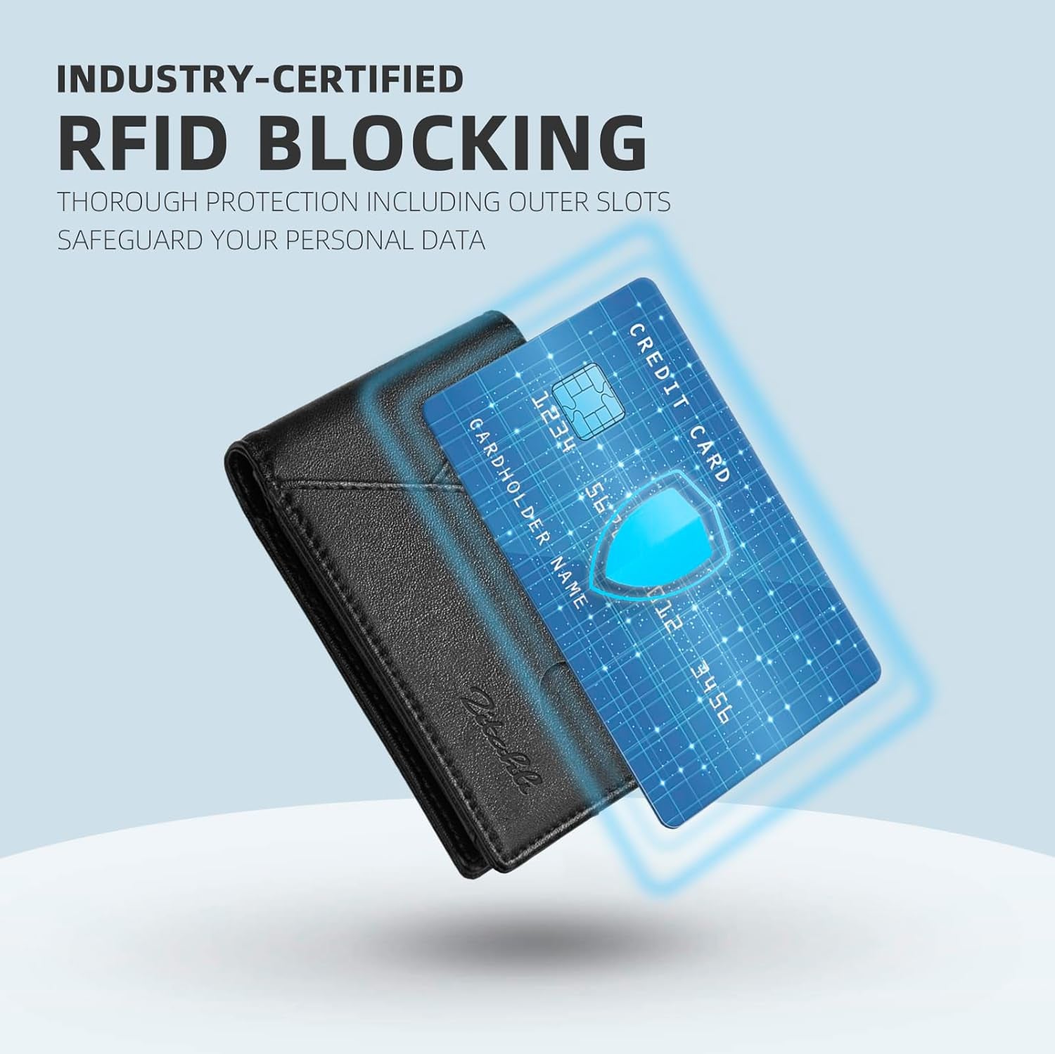 Wallet for Men Slim 11 Credit Card Holder RFID Blocking Small Men'S Wallet Bifold Minimalist Front Pocket with Mens Gifts Box