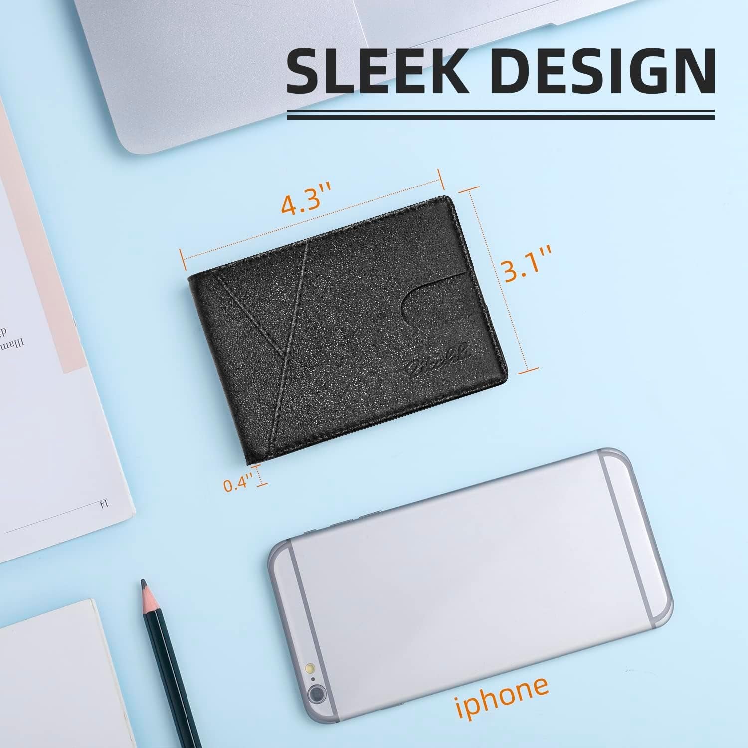 Wallet for Men Slim 11 Credit Card Holder RFID Blocking Small Men'S Wallet Bifold Minimalist Front Pocket with Mens Gifts Box